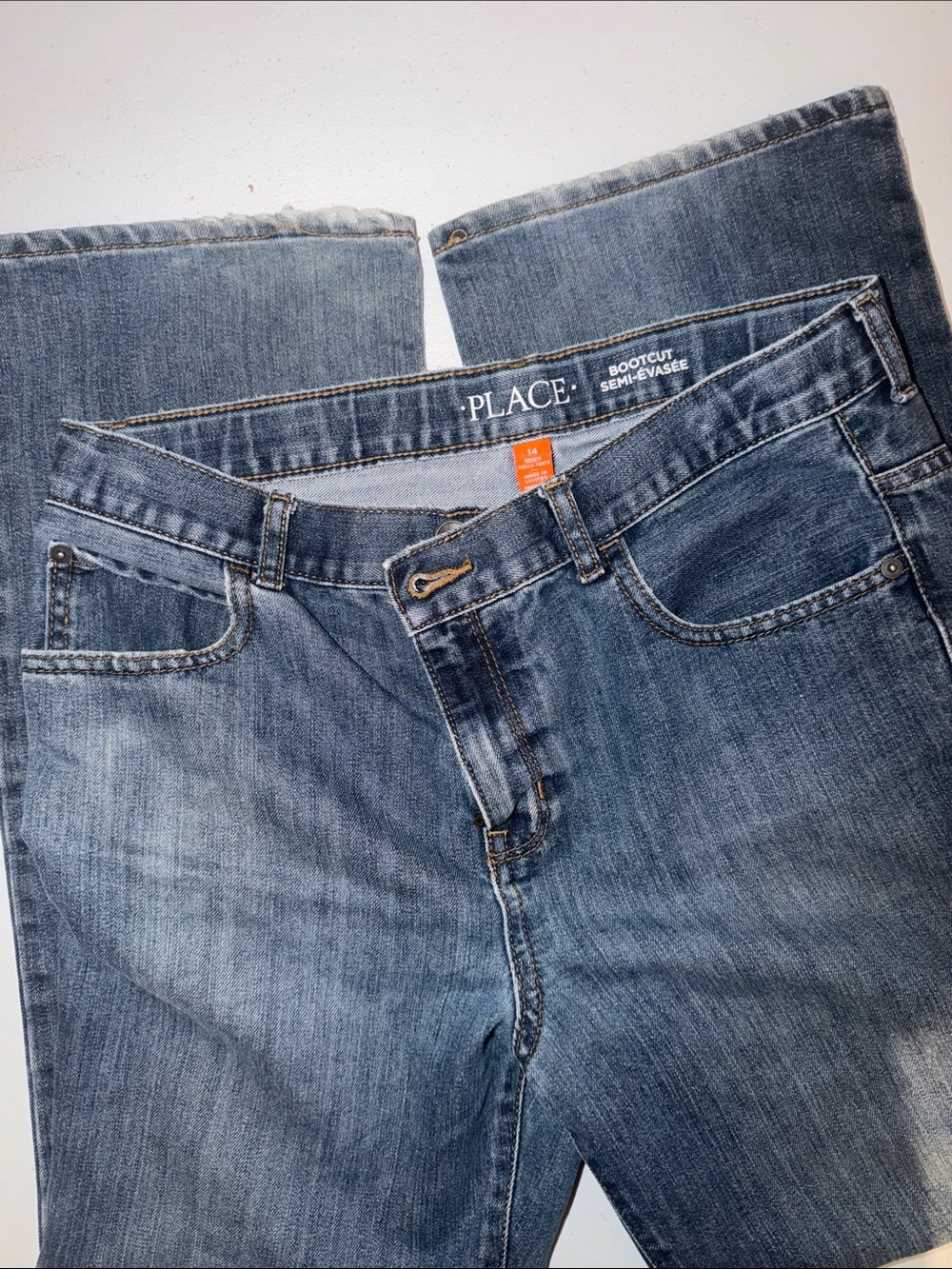 The Children's Place Kids Bootcut Jeans - Light to Medium Blue Wash